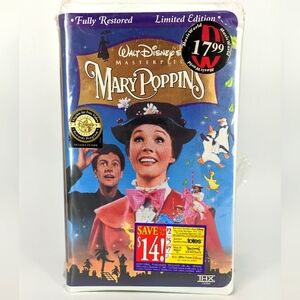 New! Walt Disney Mary Poppins VHS